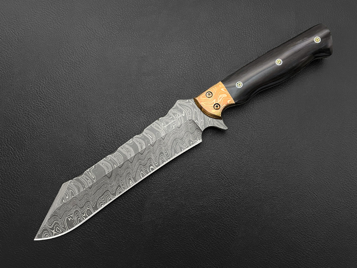 Resolve | Clip Point Bowie Knife | Dawson Select Steel | Buffalo Horn