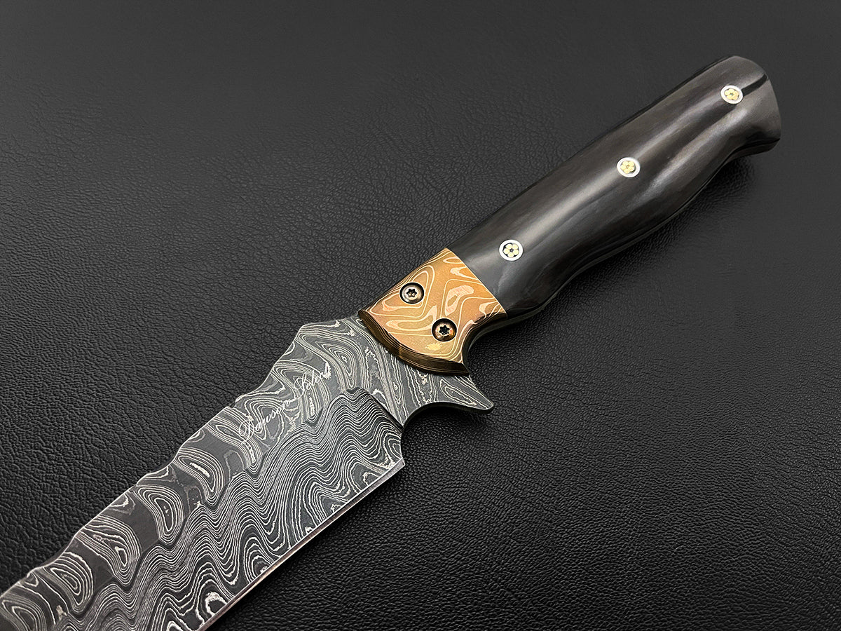 Resolve | Clip Point Bowie Knife | Dawson Select Steel | Buffalo Horn - Image 2