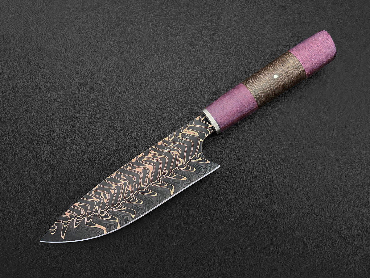 Kongen | Japanese-style Culinary Knife | Dawson Select Steel | Purple Heart + Wenge Wood