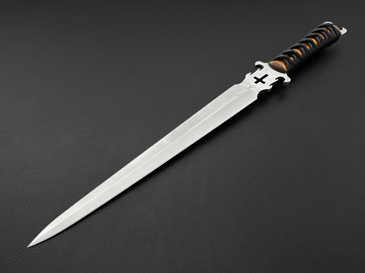 Defender of the Faith | Double-Edged Short Sword | CPM-MagnaCut Steel | Satin Finish - Image 3