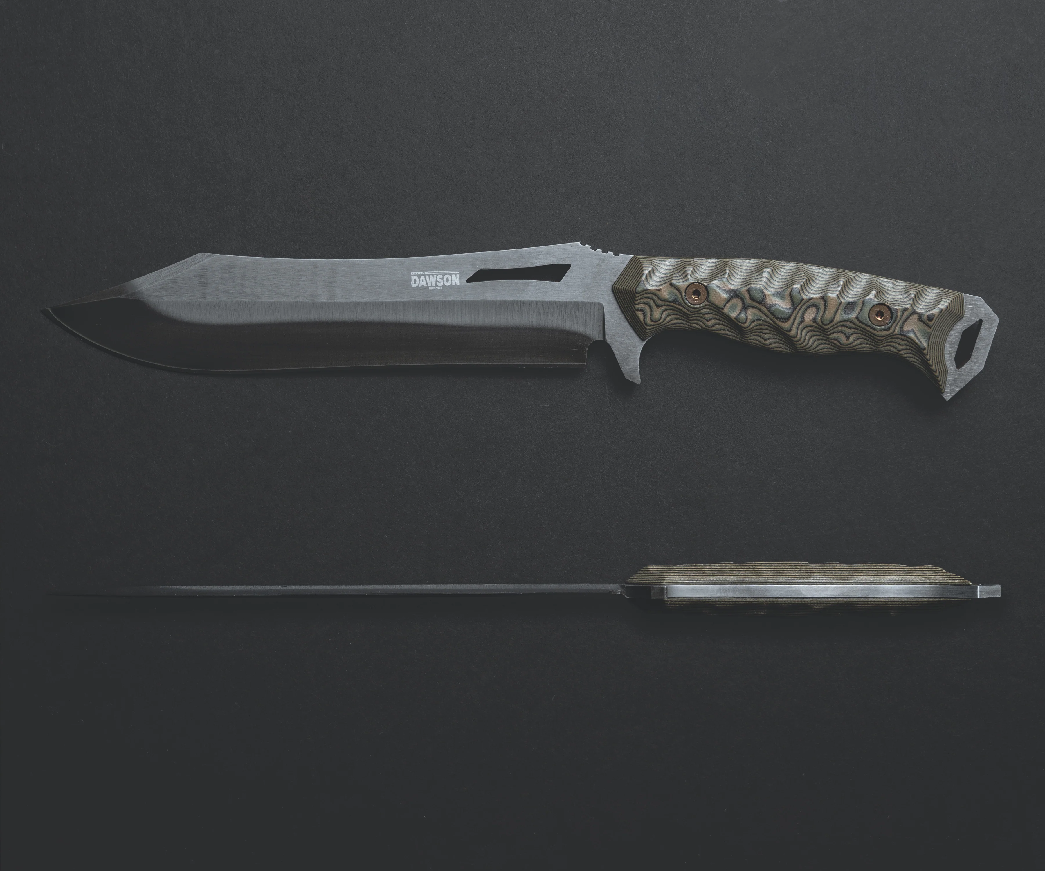 Dominion | Clip Point Survival Bowie | 80CRV2 Steel | Hamon - Differential Heat Treat - Image 3