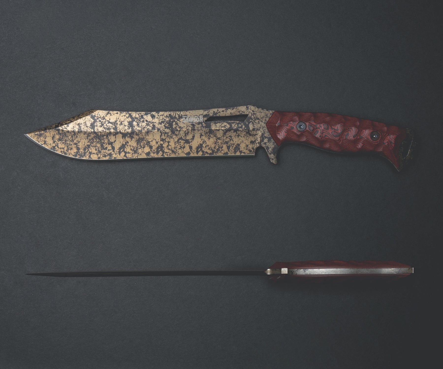 Dominion | Clip Point Survival Bowie | Pop's ProCut Steel | Wildfire Blade Finish
