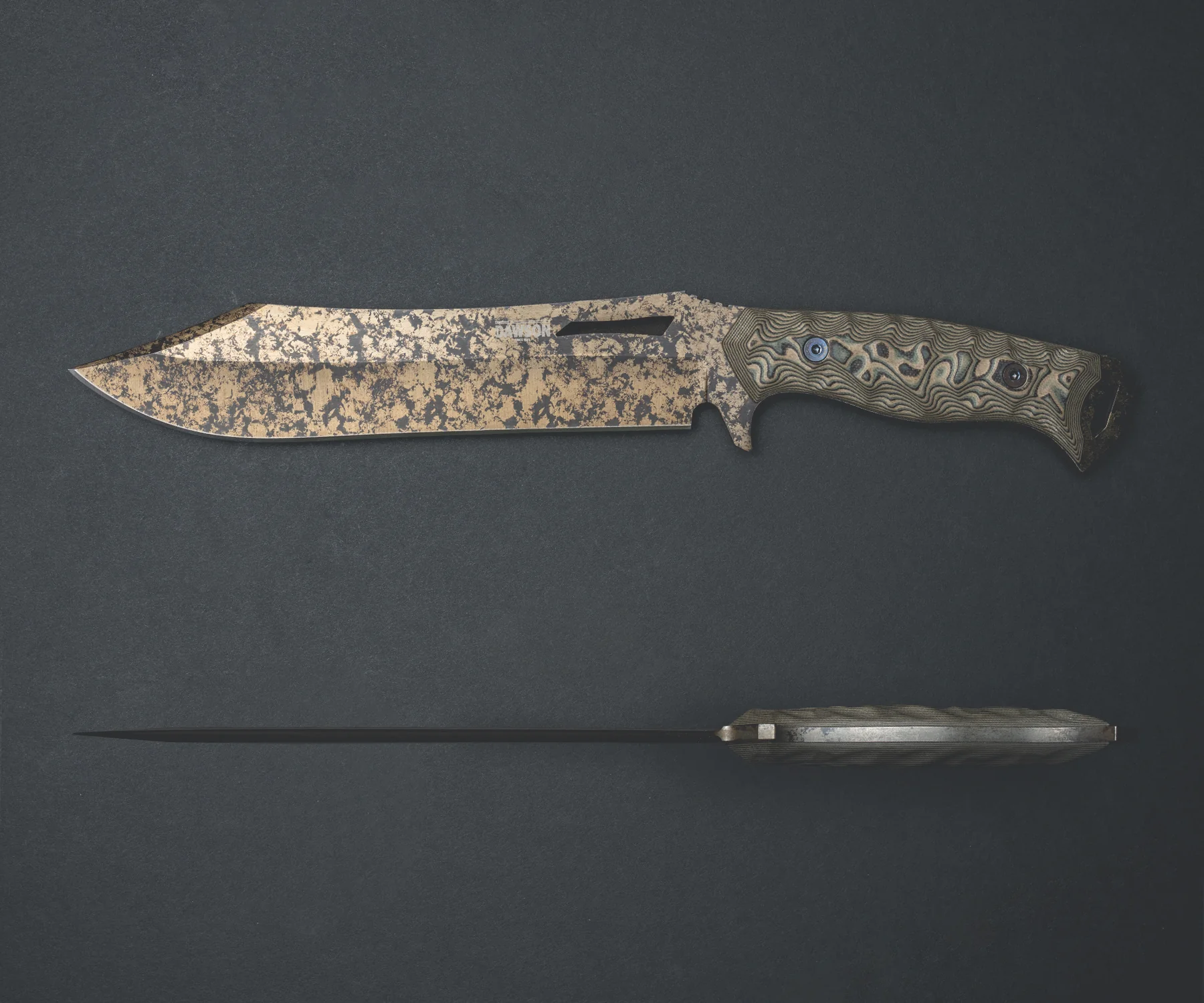 Dominion | Clip Point Survival Bowie | Pop's ProCut Steel | Wildfire Blade Finish - Image 3