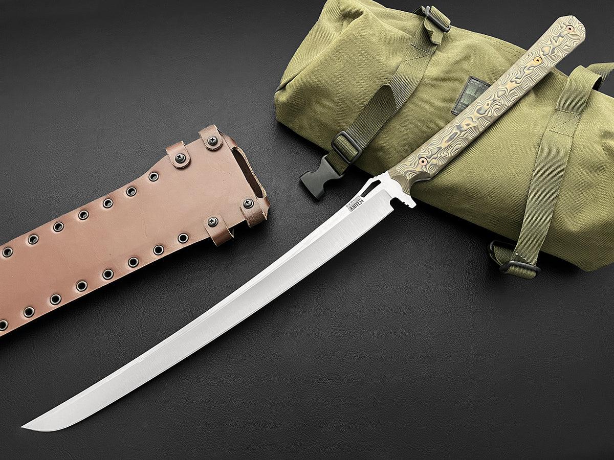 ULTRALIGHT Many Waters Ninjato Sword | 16" Blade | CPM-MagnaCut Steel | Satin Finish - Image 3