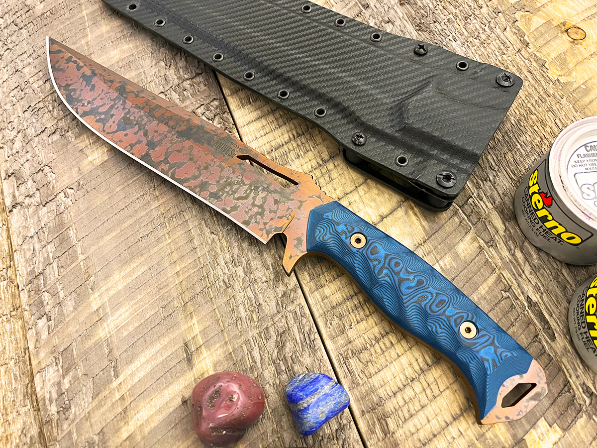 Seraphim CP (Crusher Pommel) | Urban Survival Bowie | CPM-MagnaCut Steel | Arizona Copper Finish - Image 6