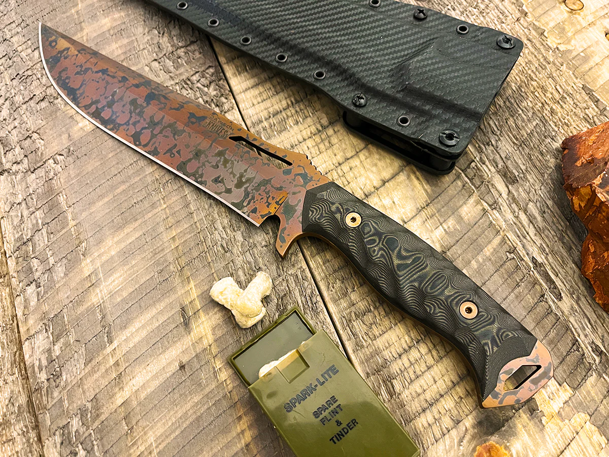 Seraphim CP (Crusher Pommel) | Urban Survival Bowie | CPM-MagnaCut Steel | Arizona Copper Finish - Image 7